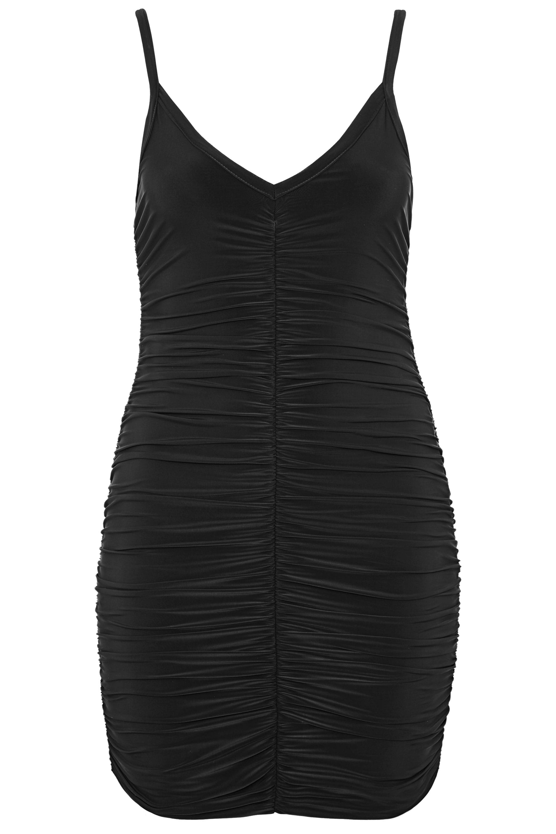 LIMITED COLLECTION Black Sleeveless Ruched Bodycon Dress | Yours Clothing