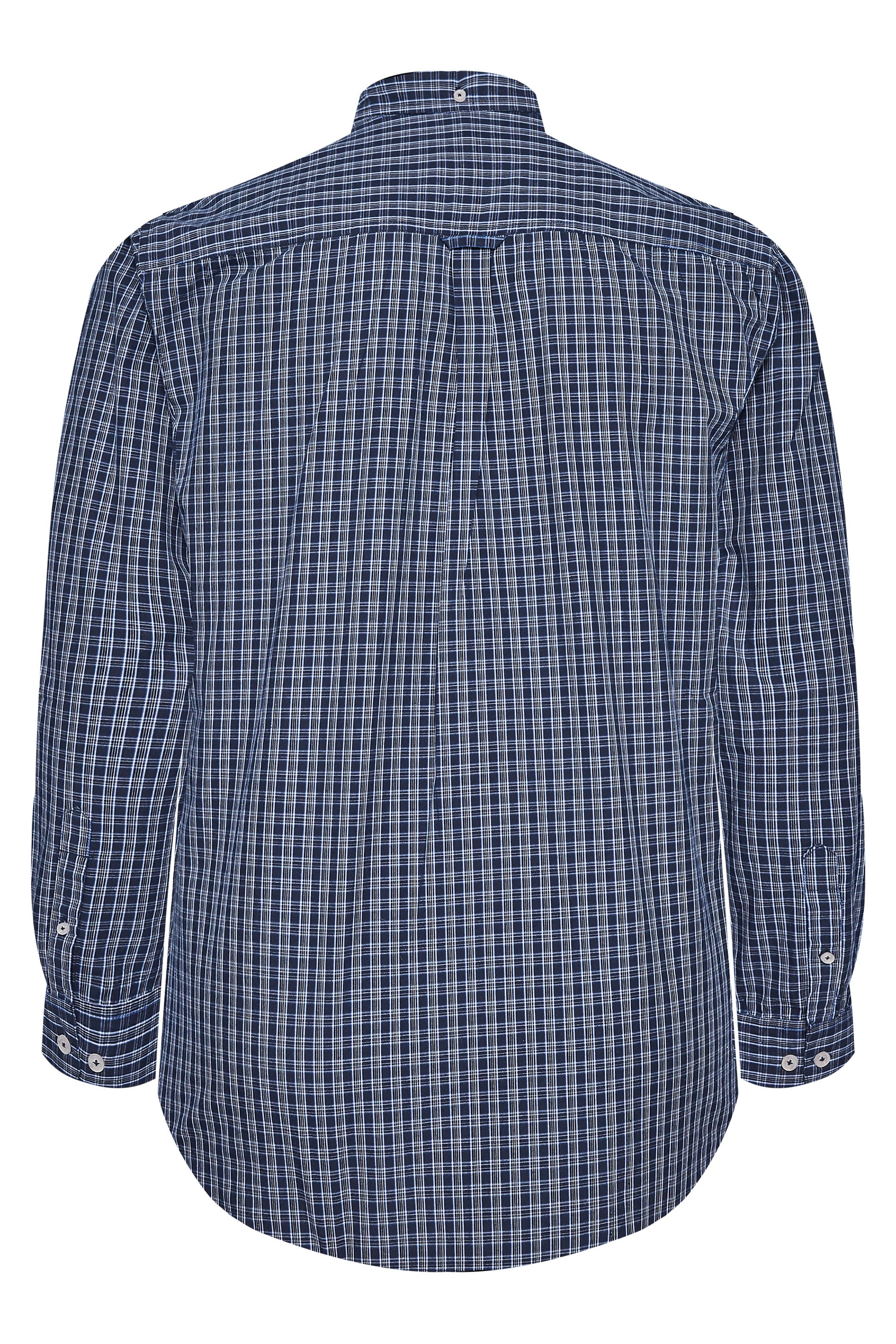 BadRhino Blue Small Check Long Sleeved Shirt | BadRhino