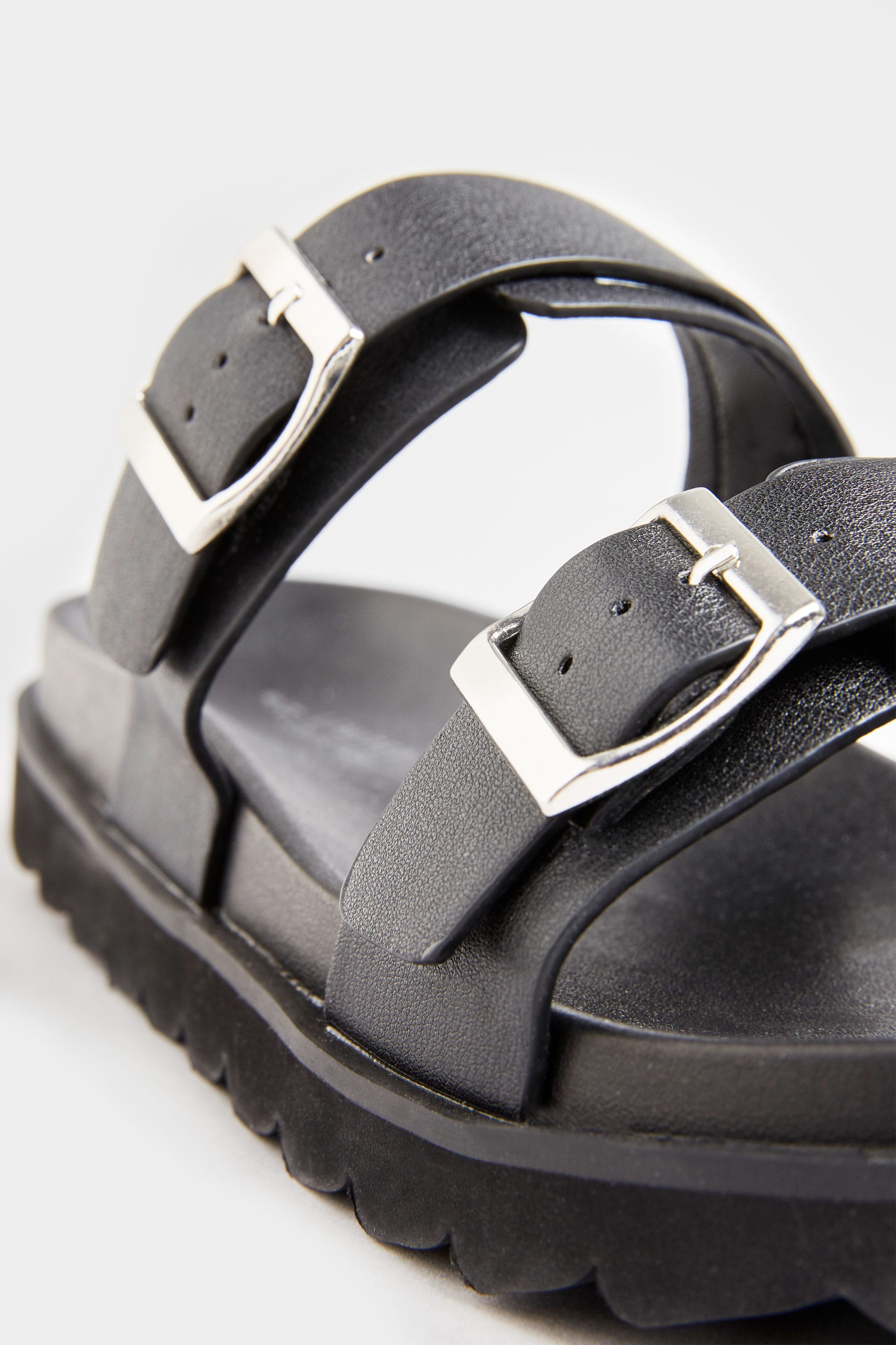 LIMITED COLLECTION Black Buckle Sliders 