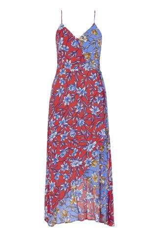 Red Mix Floral Print Wrap Dress | Long Tall Sally