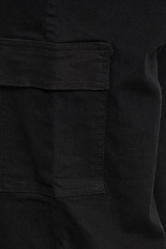 YOURS Curve Plus Size Black Wide Leg Pocket Cargo Trousers | Yours Clothing