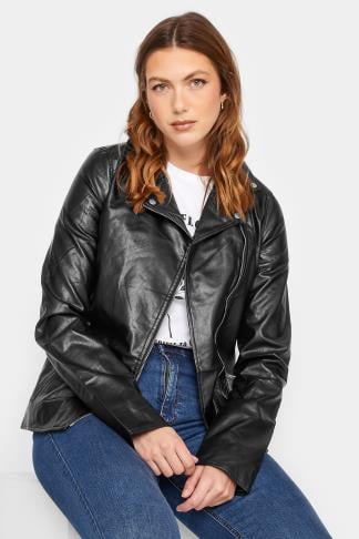 LTS Tall Women's Faux Leather Biker Jacket | Long Tall Sally