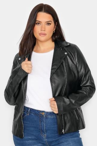 LTS Tall Women's Faux Leather Biker Jacket | Long Tall Sally