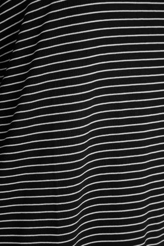 YOURS Plus Size Curve Black Stripe Colour Block Top | Yours Clothing