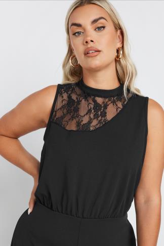 Lace Bust Plus Size Jumpsuit