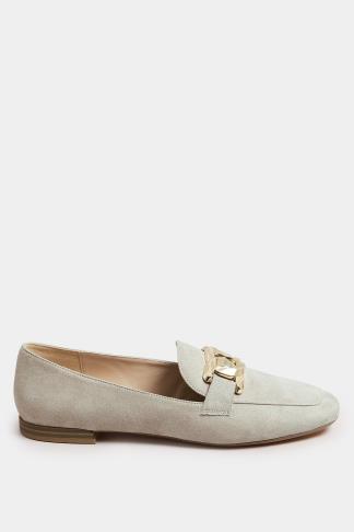 OPEN-BACK LOAFER REALISED IN CINNAMON BROWN SUEDE WITH SIGNATURE METALLIC KNOT DETAIL