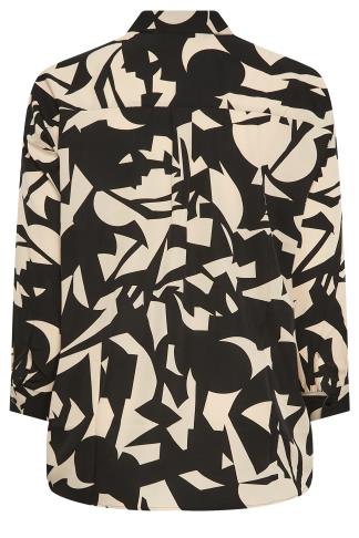 Abstract Print Oversized Shirt