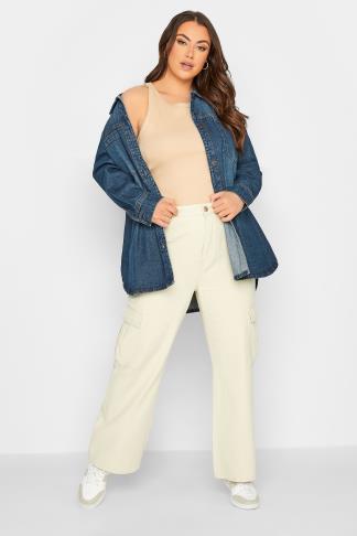 YOURS Plus Size Indigo Blue Denim Western Shacket | Yours Clothing