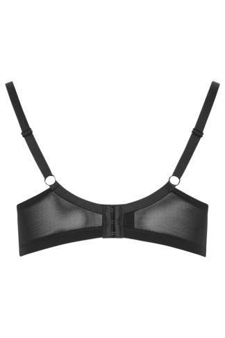 YOURS Plus Size Black Lace Trim Padded T-Shirt Bra | Yours Clothing