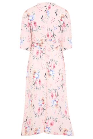 LTS Blush Pink Wrap Floral Dress | Long Tall Sally