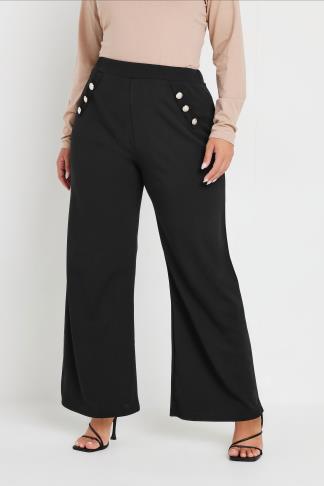 Plus Scuba Crewneck and Pants Set - Black