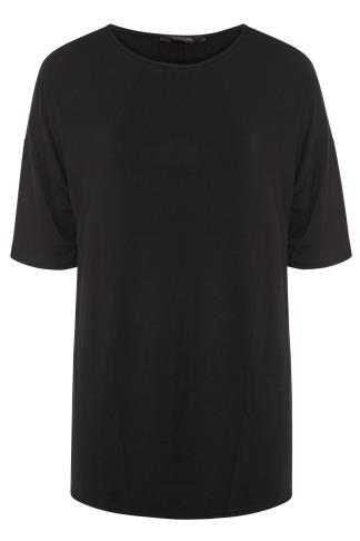 Plus Size Black Oversized T-Shirt | Yours Clothing