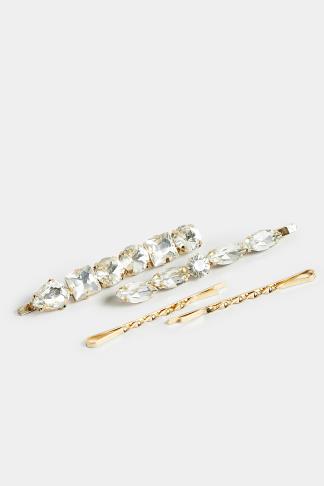 Lot De 2 Barrettes Dorées à Perles - Métal - Fabriqué En France - Neuf (défauts Mineurs Possibles)