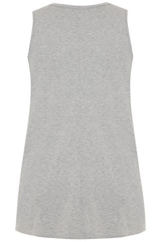 Light Grey Rock Eagle Choker Vest Top | Yours Clothing
