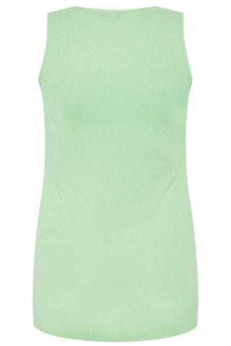 Sage Green Rib Vest Top | Sizes 16 to 36 | Yours Clothing