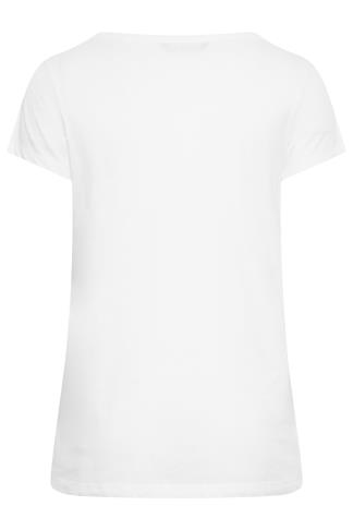 YOURS Plus Size White Yin Yang Sun & Moon T-Shirt | Yours Clothing