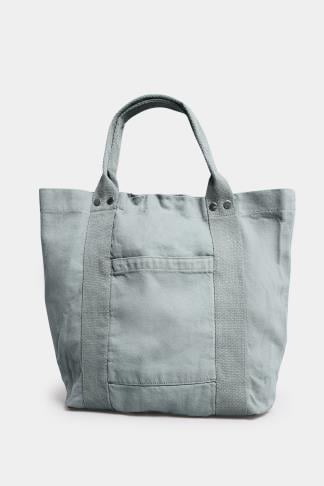 Grey Canvas Tote Bag | Yours Clothing