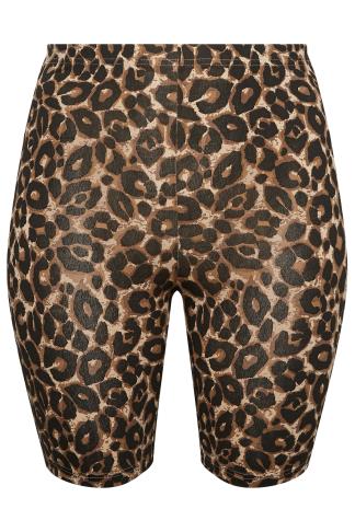 YOURS Curve Plus Size 2 PACK Black Leopard Print Cycling Shorts | Yours ...