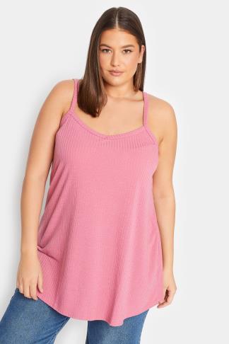 LTS Tall Women's Purple Rib Knit Cami Top