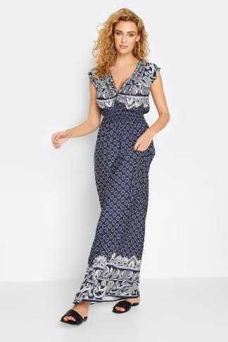 LTS Tall Navy Blue Paisley Maxi Dress | Long Tall Sally