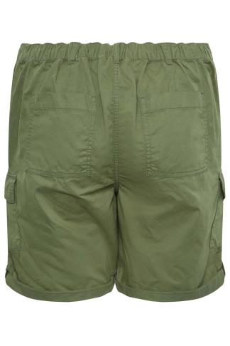 YOURS Plus Size Khaki Green Cargo Chino Shorts | Yours Clothing