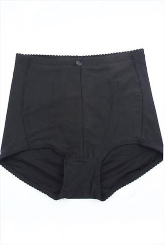 Plus Size Black Medium Control High Waisted Full Briefs | Yours Clothing