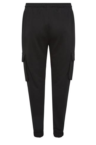 YOURS Plus Size Black Cargo Joggers | Yours Clothing
