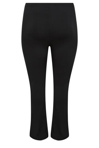YOURS Curve Plus Size Black Flare Bengaline Trousers | Yours Clothing