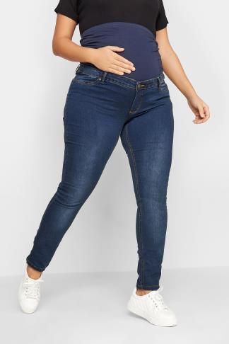 Tall Women's LTS Maternity Blue Skinny Jeans