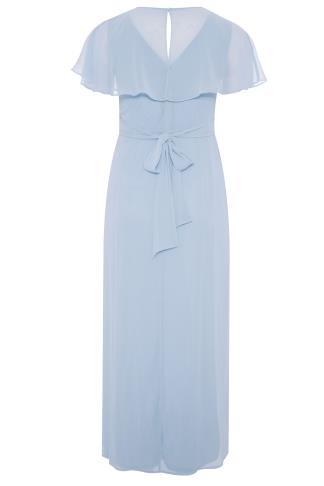 Light Blue Angel Sleeve Maxi Dress | Yours Clothing