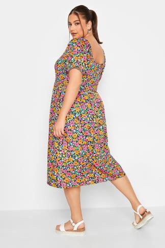 LIMITED COLLECTION Curve Plus Size Yellow Floral Midaxi Dress | Yours ...