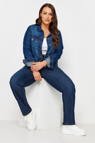 YOURS Plus Size Indigo Blue Straight Leg RUBY Jeans | Yours | Yours ...