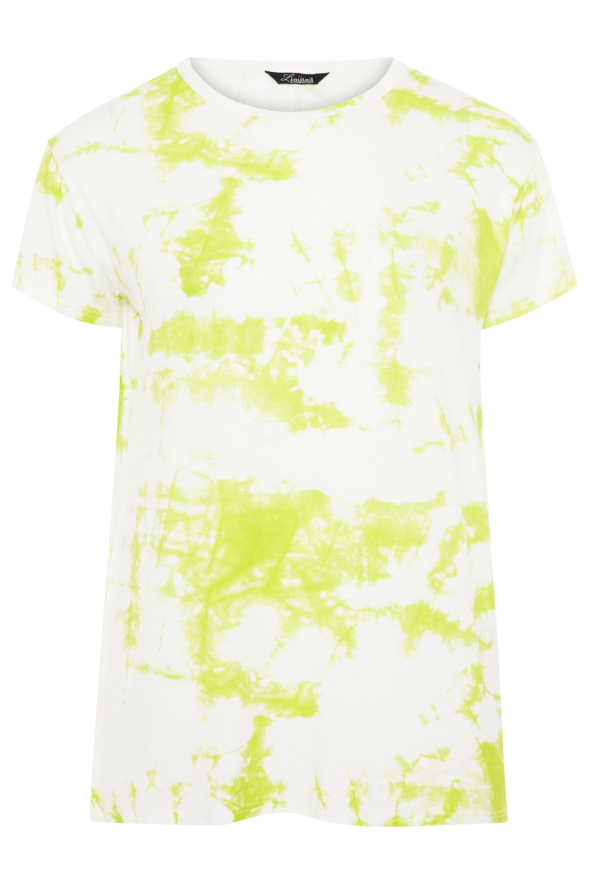 LIMITED COLLECTION Lime Green Tie Dye T-Shirt | Yours Clothing