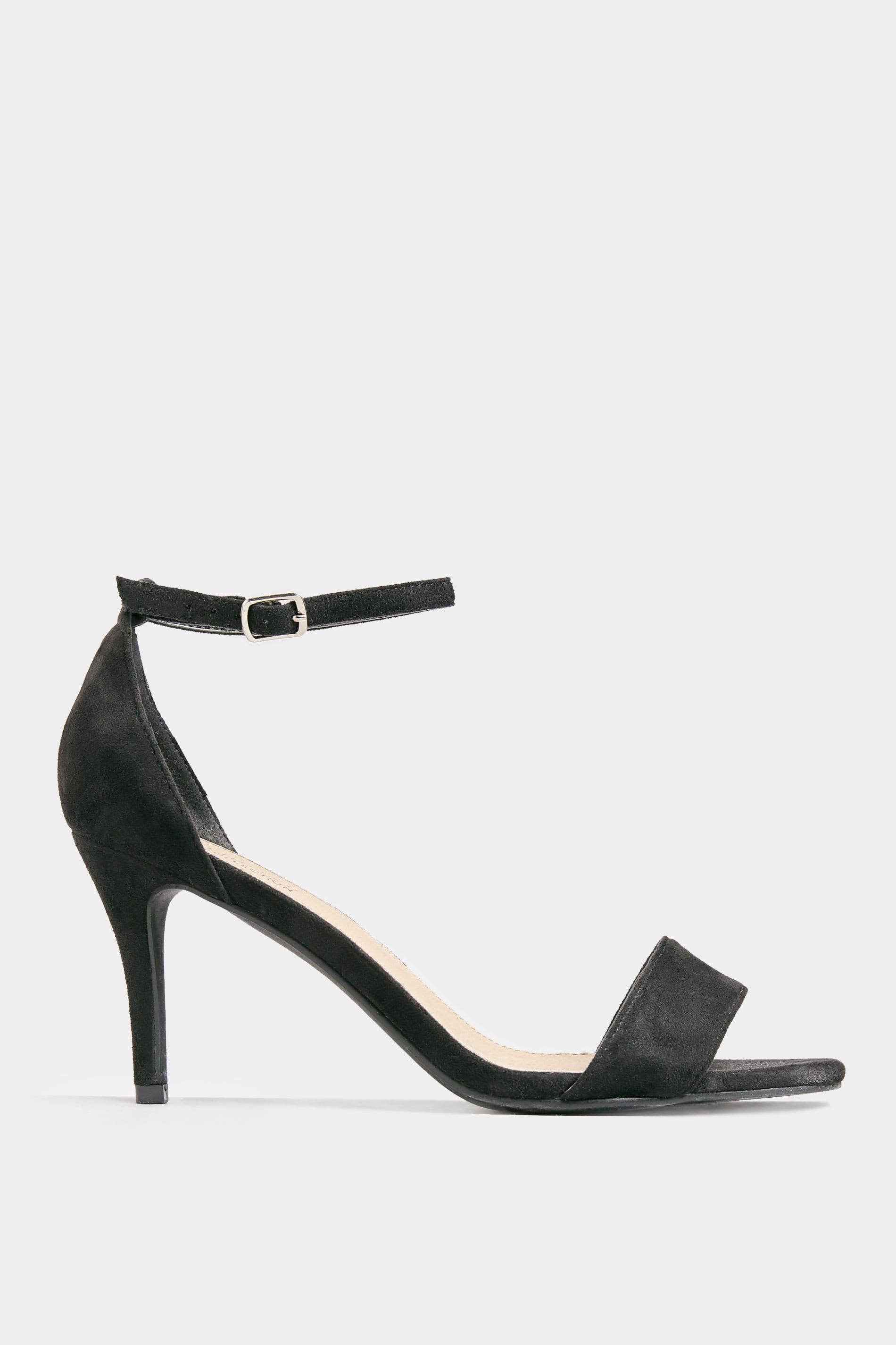 LIMITED COLLECTION Black Strappy Heels In Extra Wide Fit | Yours Clothing