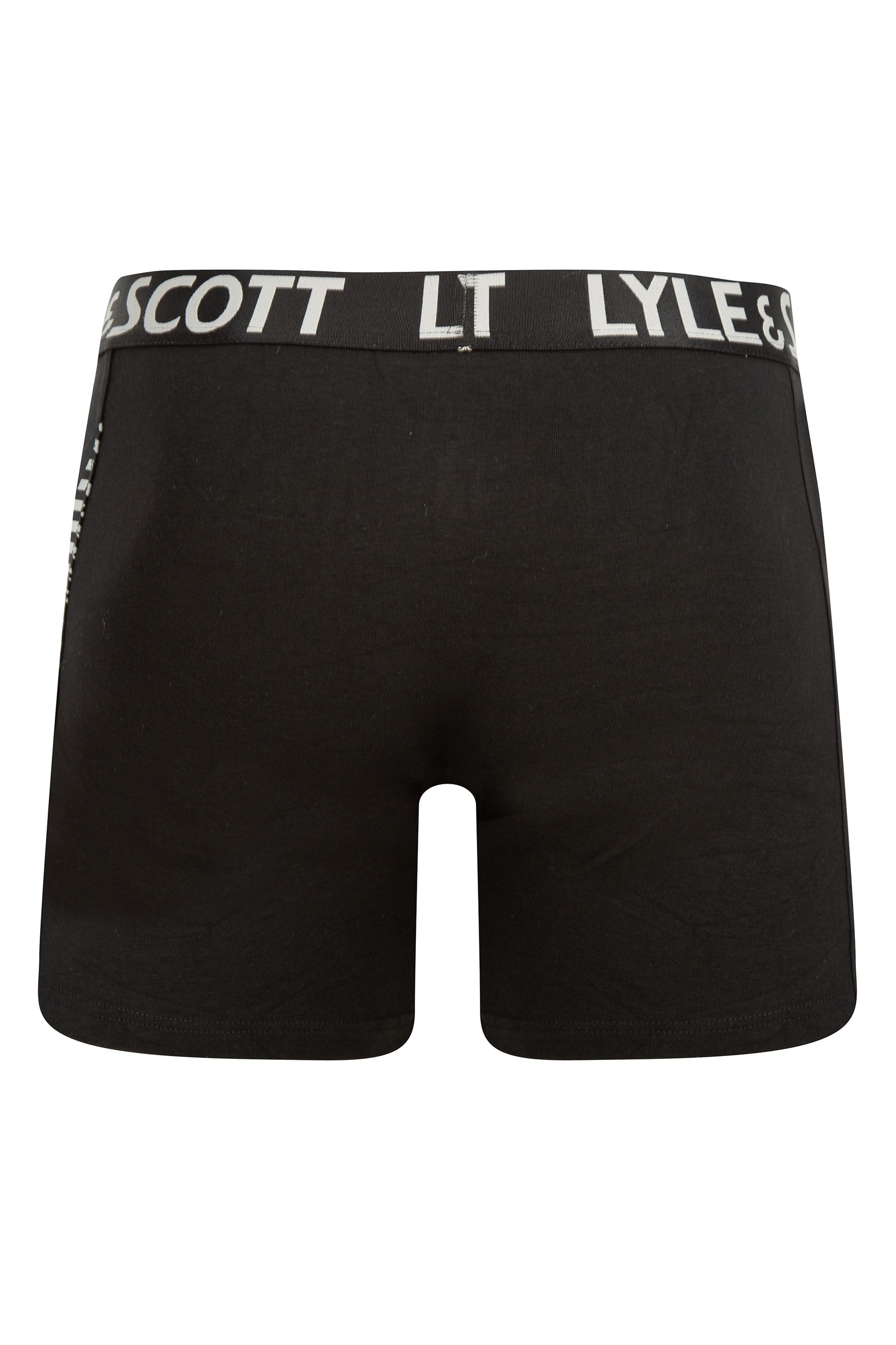 LYLE & SCOTT Black & Grey 3 PACK Oliver Boxers | BadRhino