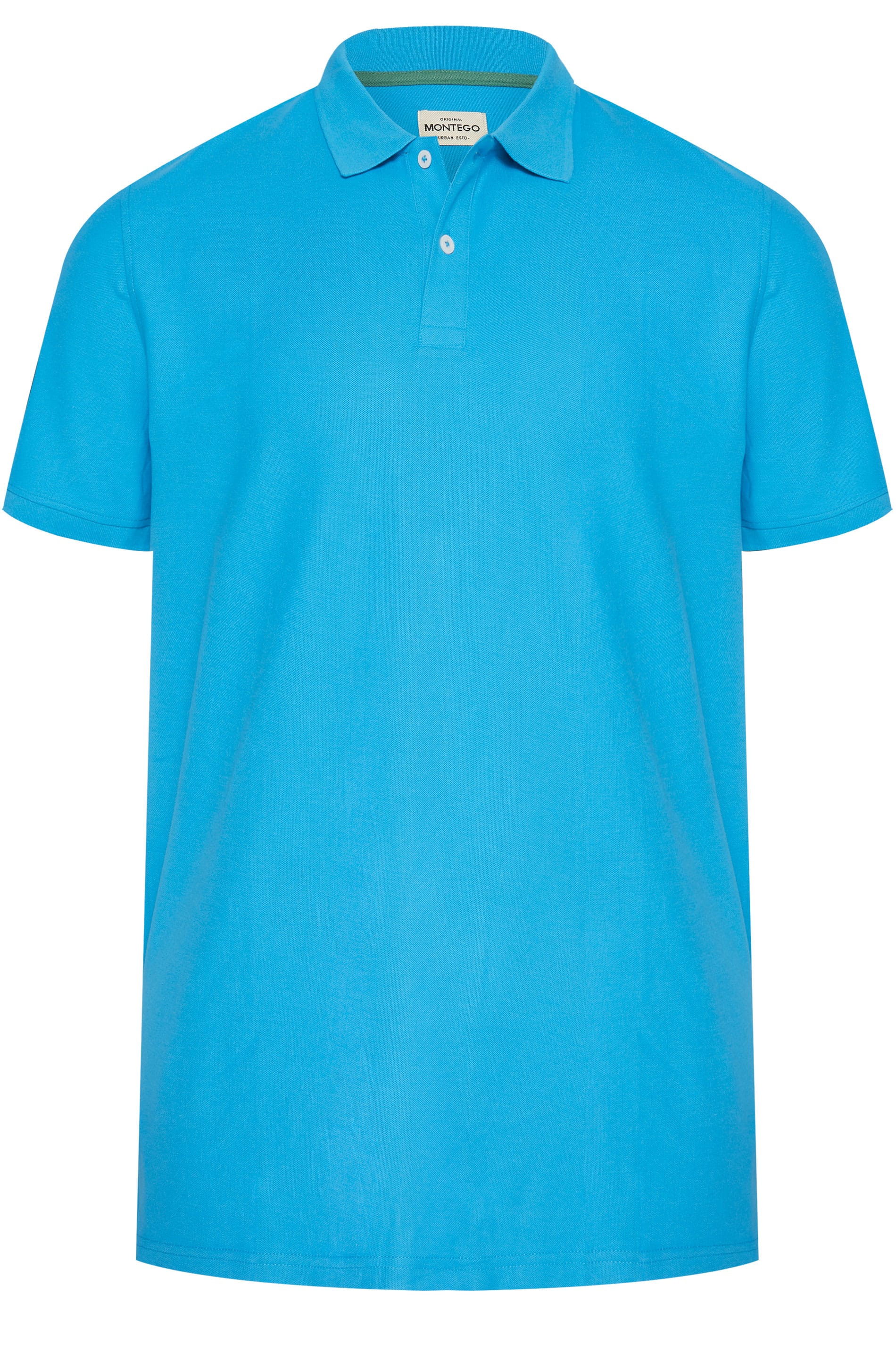 MONTEGO Bright Blue Polo Shirt | Sizes Medium - 8XL | BadRhino