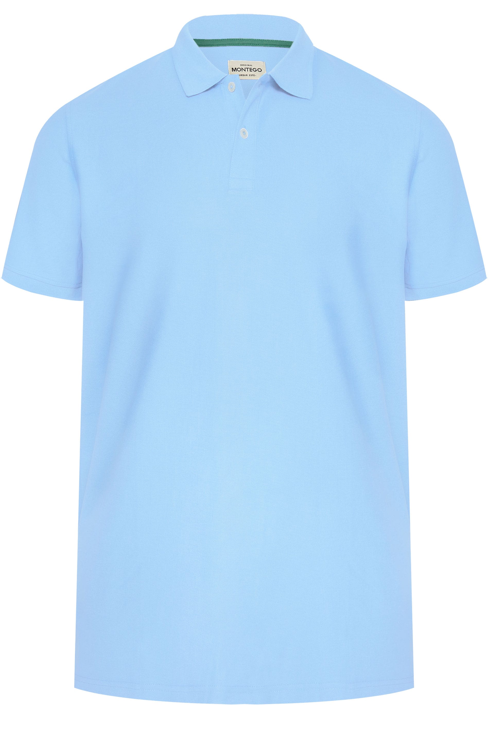 MONTEGO Light Blue Polo Shirt | Sizes Medium - 8XL | BadRhino
