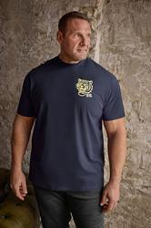 BadRhino Big & Tall Navy Blue Tiger Graphic T-Shirt | BadRhino 3