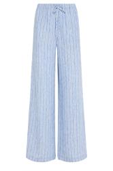 LTS Tall blauwe en witte gestreepte broek met wijde pijpen