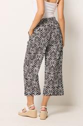 M&Co Brown Leaf Print Culottes | M&Co 2
