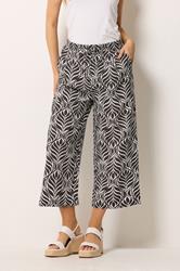 M&Co Brown Leaf Print Culottes | M&Co 3