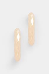 Gold Tone Textured Twist Hoop Earrings | Yours Clothing 3