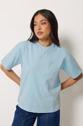 PixieGirl Petite Women's Light Blue Paisley Cotton T-Shirt | PixieGirl 3