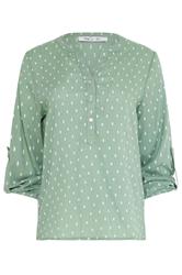 M&Co Sage Green Notch Neck Dobby Shirt | M&Co 5