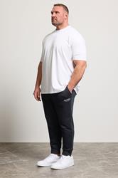 JACK & JONES Big & Tall Black Logo Printed Joggers | BadRhino 1