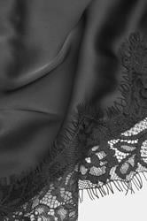 YOURS Plus Size Black Lace Satin Scarf | Yours Clothing 8