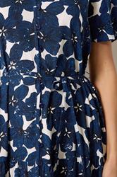 LTS Tall Women's Indigo Blue Floral Tie Waist Maxi Dress | Long Tall Sally 5