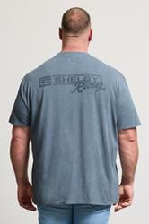 BadRhino Big & Tall Blue Acid Wash Shelby Graphic T-Shirt | BadRhino 4