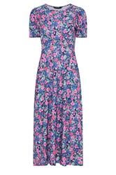 M&Co Pink Floral Short Sleeve Midi Dress | M&Co 7