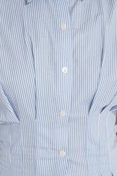 PixieGirl Petite Women's Blue Stripe Shirt Maxi Dress | PixieGirl 4